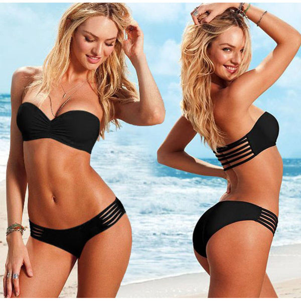 Pure Color Two-Piece Beachwear