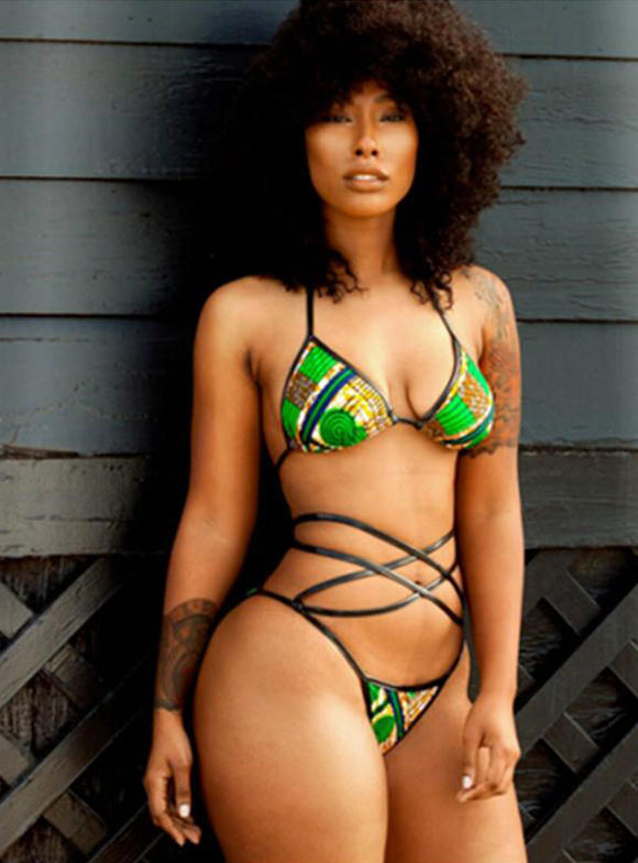 African Print Two-Pieces Swimsuit