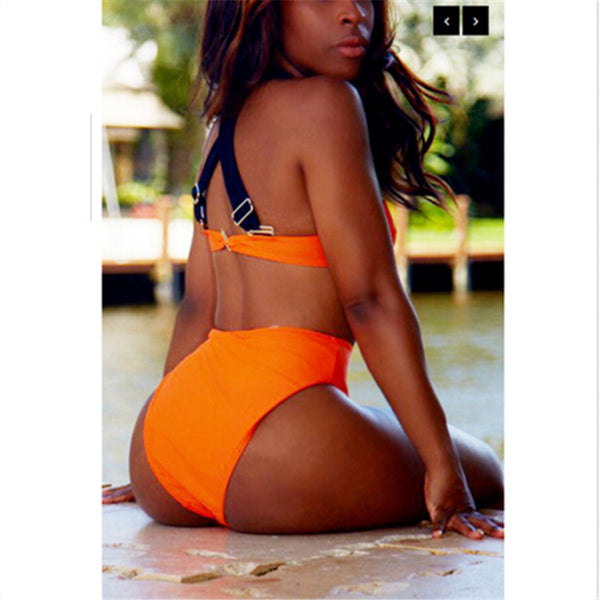 African Type Print Two-Piece Swimwear