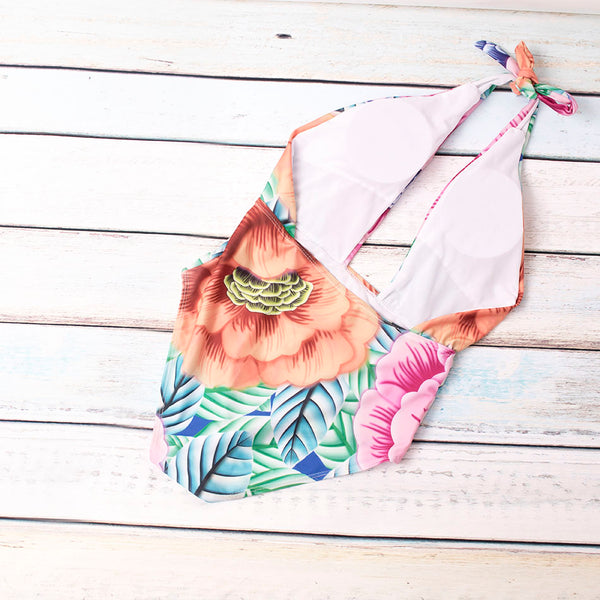 Floral Swimming One-Piece Suit