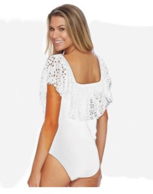 Off Shoulder Sexy Printed Floral One-Piece Swimsuit