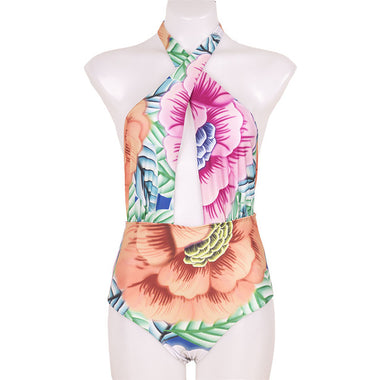 Floral Swimming One-Piece Suit